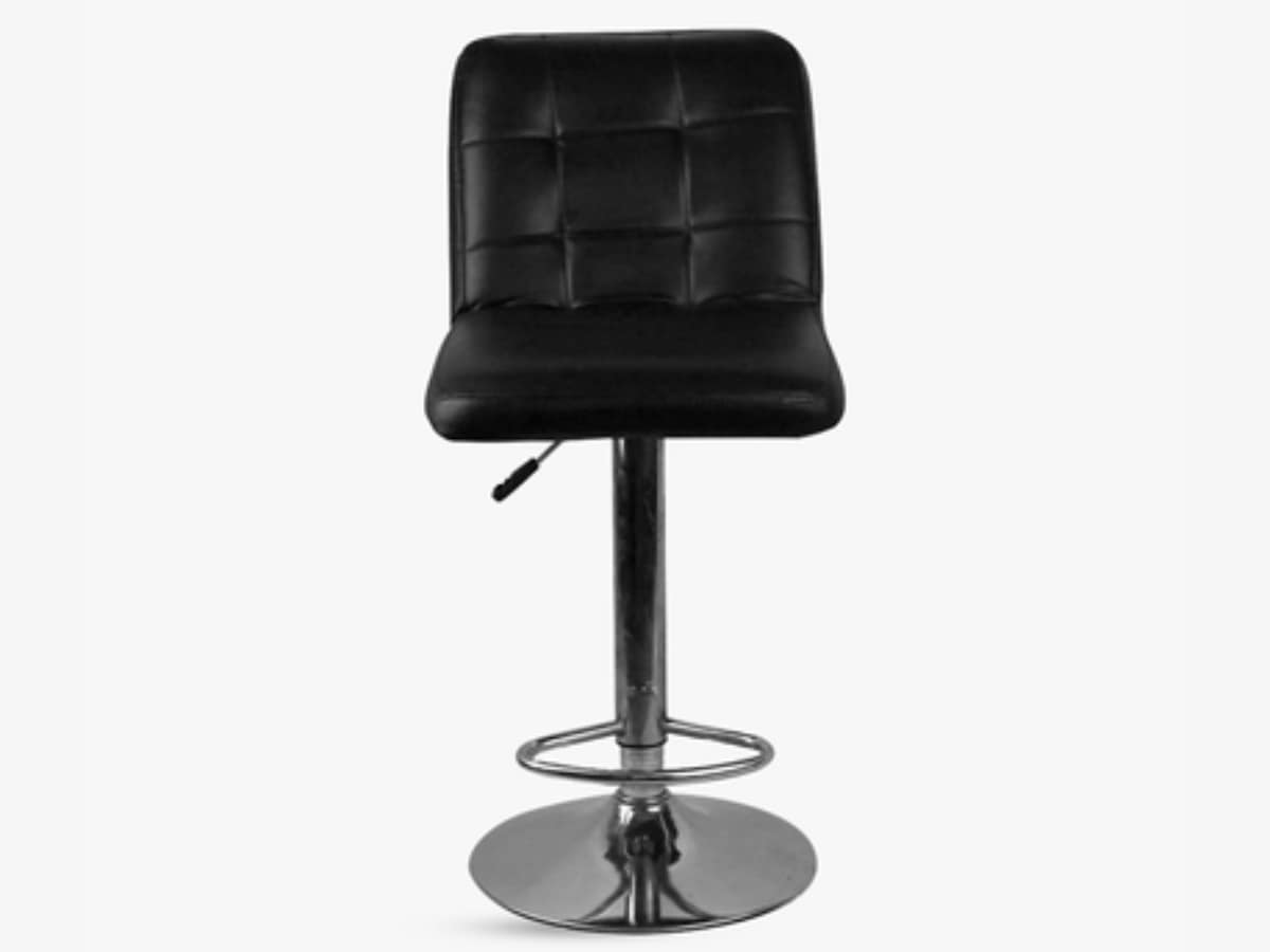 Bar Chair With Backrest (Black)_Furniture For Events