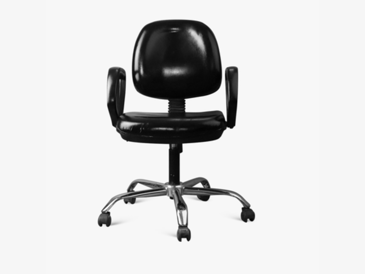 Rexine Computer Chair (Black)_Furniture For Events